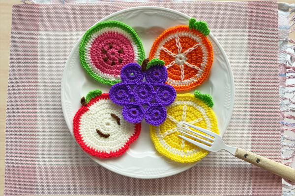 【ワークショップ】おうち時間でかぎ編み針編み　フルーツコースター